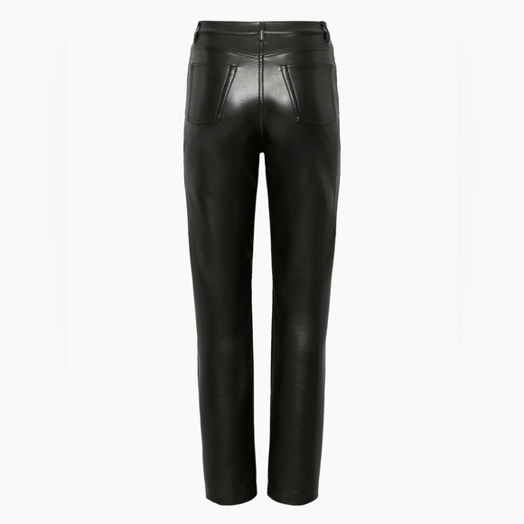 Aritzia Leather Melina Pants Black Size 0 Worn Once - Picture 2 of 7